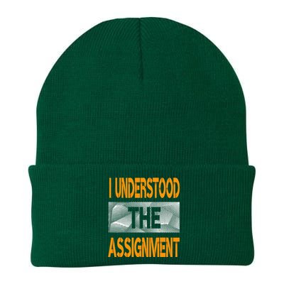 I Understood The Assignment Orange Color Graphic Knit Cap Winter Beanie