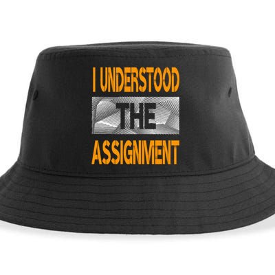 I Understood The Assignment Orange Color Graphic Sustainable Bucket Hat