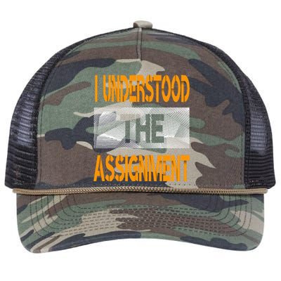 I Understood The Assignment Orange Color Graphic Retro Rope Trucker Hat Cap