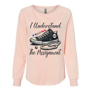 I Understand The Assignment Chucks And Pearls Election 2024 Womens California Wash Sweatshirt