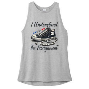 I Understand The Assignment Chucks And Pearls Election 2024 Ladies PosiCharge Tri-Blend Wicking Tank