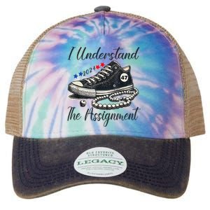 I Understand The Assignment Chucks And Pearls Election 2024 Legacy Tie Dye Trucker Hat