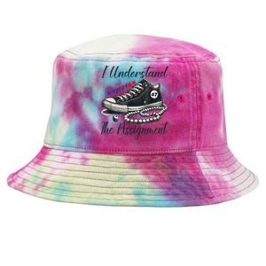 I Understand The Assignment Chucks And Pearls Election 2024 Tie-Dyed Bucket Hat