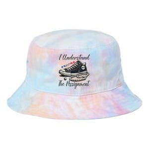 I Understand The Assignment Chucks And Pearls Election 2024 Tie Dye Newport Bucket Hat