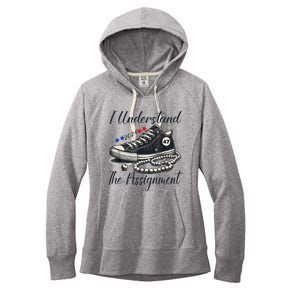 I Understand The Assignment Chucks And Pearls Election 2024 Women's Fleece Hoodie