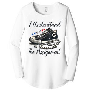 I Understand The Assignment Chucks And Pearls Election 2024 Women's Perfect Tri Tunic Long Sleeve Shirt