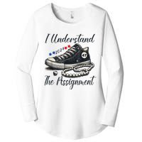 I Understand The Assignment Chucks And Pearls Election 2024 Women's Perfect Tri Tunic Long Sleeve Shirt