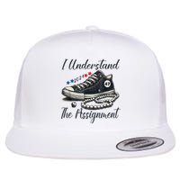 I Understand The Assignment Chucks And Pearls Election 2024 Flat Bill Trucker Hat