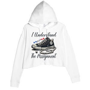 I Understand The Assignment Chucks And Pearls Election 2024 Crop Fleece Hoodie