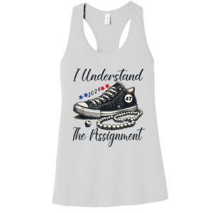 I Understand The Assignment Chucks And Pearls Election 2024 Women's Racerback Tank