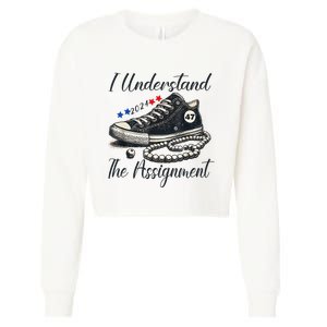 I Understand The Assignment Chucks And Pearls Election 2024 Cropped Pullover Crew