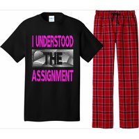 I Understood The Assignment Pink Color Graphic Pajama Set