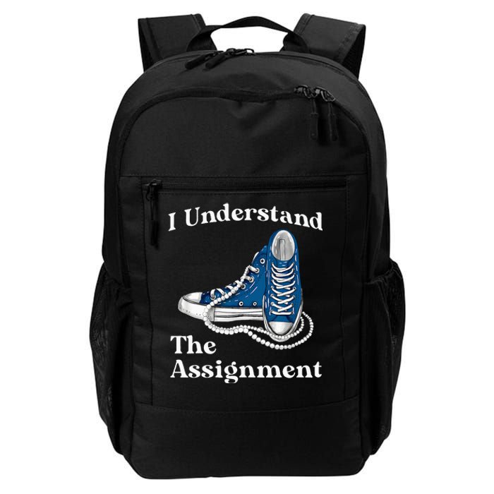 I Understand The Assignment Kamala 2024 Chucks And Pearls Daily Commute Backpack