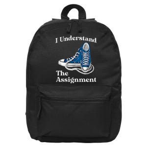 I Understand The Assignment Kamala 2024 Chucks And Pearls 16 in Basic Backpack