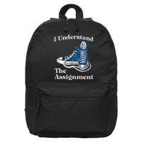 I Understand The Assignment Kamala 2024 Chucks And Pearls 16 in Basic Backpack