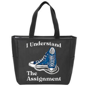 I Understand The Assignment Kamala 2024 Chucks And Pearls Zip Tote Bag