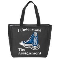 I Understand The Assignment Kamala 2024 Chucks And Pearls Zip Tote Bag