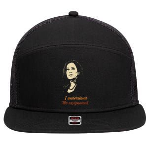 I Understand The Assignment 7 Panel Mesh Trucker Snapback Hat