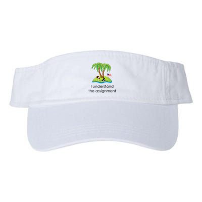 I Understand The Assignment Coconut Tree Kamalaharris Valucap Bio-Washed Visor