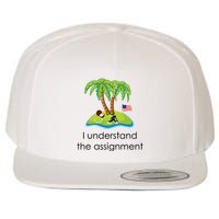 I Understand The Assignment Coconut Tree Kamalaharris Wool Snapback Cap