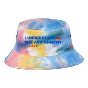 I Understand The Assignment Kamala Harris 2024 Tie Dye Newport Bucket Hat