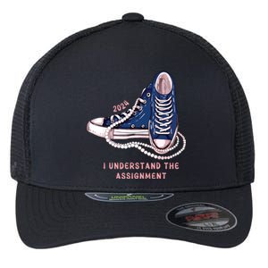 I Understand The Assignment Vote Blue Election 2024 Flexfit Unipanel Trucker Cap