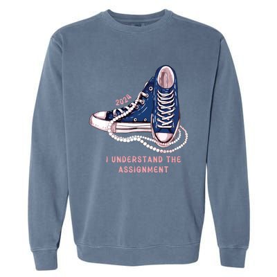 I Understand The Assignment Vote Blue Election 2024 Garment-Dyed Sweatshirt