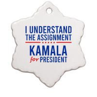 I Understand The Assignment Kamala Harris 2024 Political Ceramic Star Ornament