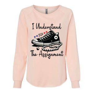 I Understand The Assignment Chucks And Pearls Election 2024 Womens California Wash Sweatshirt