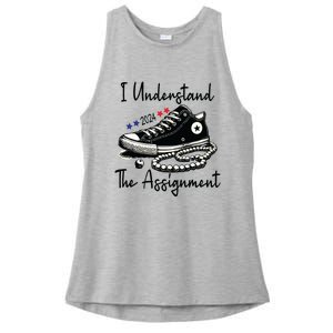 I Understand The Assignment Chucks And Pearls Election 2024 Ladies PosiCharge Tri-Blend Wicking Tank