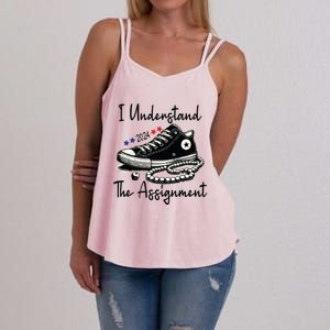 I Understand The Assignment Chucks And Pearls Election 2024 Women's Strappy Tank