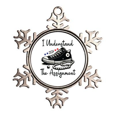 I Understand The Assignment Chucks And Pearls Election 2024 Metallic Star Ornament