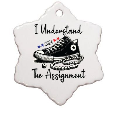 I Understand The Assignment Chucks And Pearls Election 2024 Ceramic Star Ornament