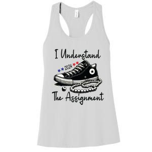 I Understand The Assignment Chucks And Pearls Election 2024 Women's Racerback Tank