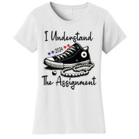 I Understand The Assignment Chucks And Pearls Election 2024 Women's T-Shirt