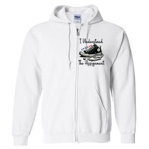 I Understand The Assignment Chucks And Pearls Election 2024 Full Zip Hoodie