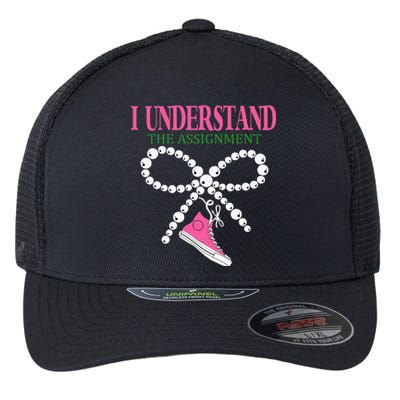 I Understand The Assignment Chucks And Pearls Election 2024 Flexfit Unipanel Trucker Cap