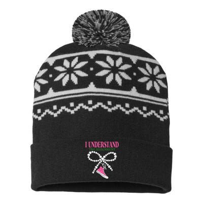 I Understand The Assignment Chucks And Pearls Election 2024 USA-Made Snowflake Beanie