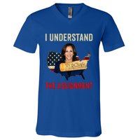 I Understand The Assignment Vote Kamala Harris 2024 V-Neck T-Shirt