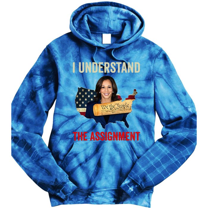 I Understand The Assignment Vote Kamala Harris 2024 Tie Dye Hoodie