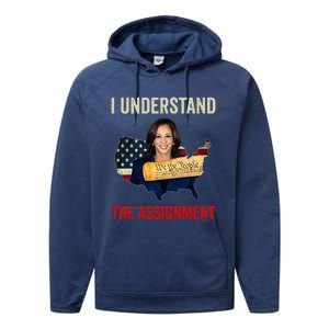 I Understand The Assignment Vote Kamala Harris 2024 Performance Fleece Hoodie