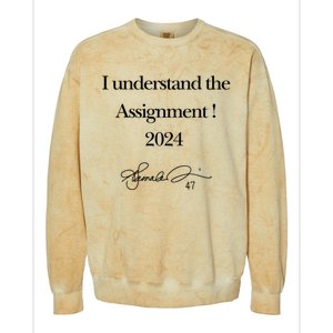 I Understand The Assignment 2024 Kamala Signature Edition Colorblast Crewneck Sweatshirt