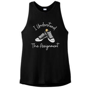 I Understand The Assignment Kamala Harris 2024 Election Ladies PosiCharge Tri-Blend Wicking Tank