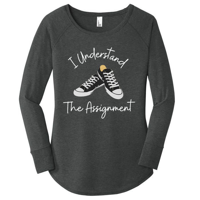 I Understand The Assignment Kamala Harris 2024 Election Women's Perfect Tri Tunic Long Sleeve Shirt