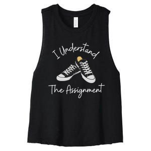 I Understand The Assignment Kamala Harris 2024 Election Women's Racerback Cropped Tank