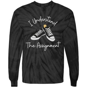 I Understand The Assignment Kamala Harris 2024 Election Tie-Dye Long Sleeve Shirt