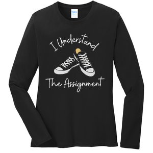 I Understand The Assignment Kamala Harris 2024 Election Ladies Long Sleeve Shirt