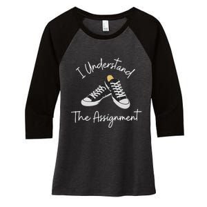 I Understand The Assignment Kamala Harris 2024 Election Women's Tri-Blend 3/4-Sleeve Raglan Shirt