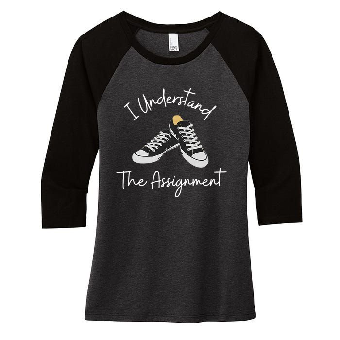 I Understand The Assignment Kamala Harris 2024 Election Women's Tri-Blend 3/4-Sleeve Raglan Shirt