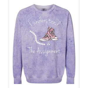 I Understand The Assignment Kamala Harris Sneaker Colorblast Crewneck Sweatshirt